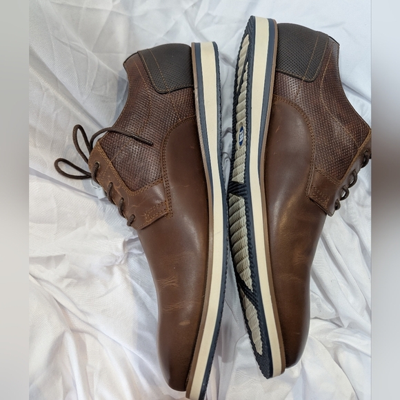 Size 11.5 Nunn Bush Circuit Plain Toe Oxford Brown Men’s Shoes Memory Foam NIB main image 11